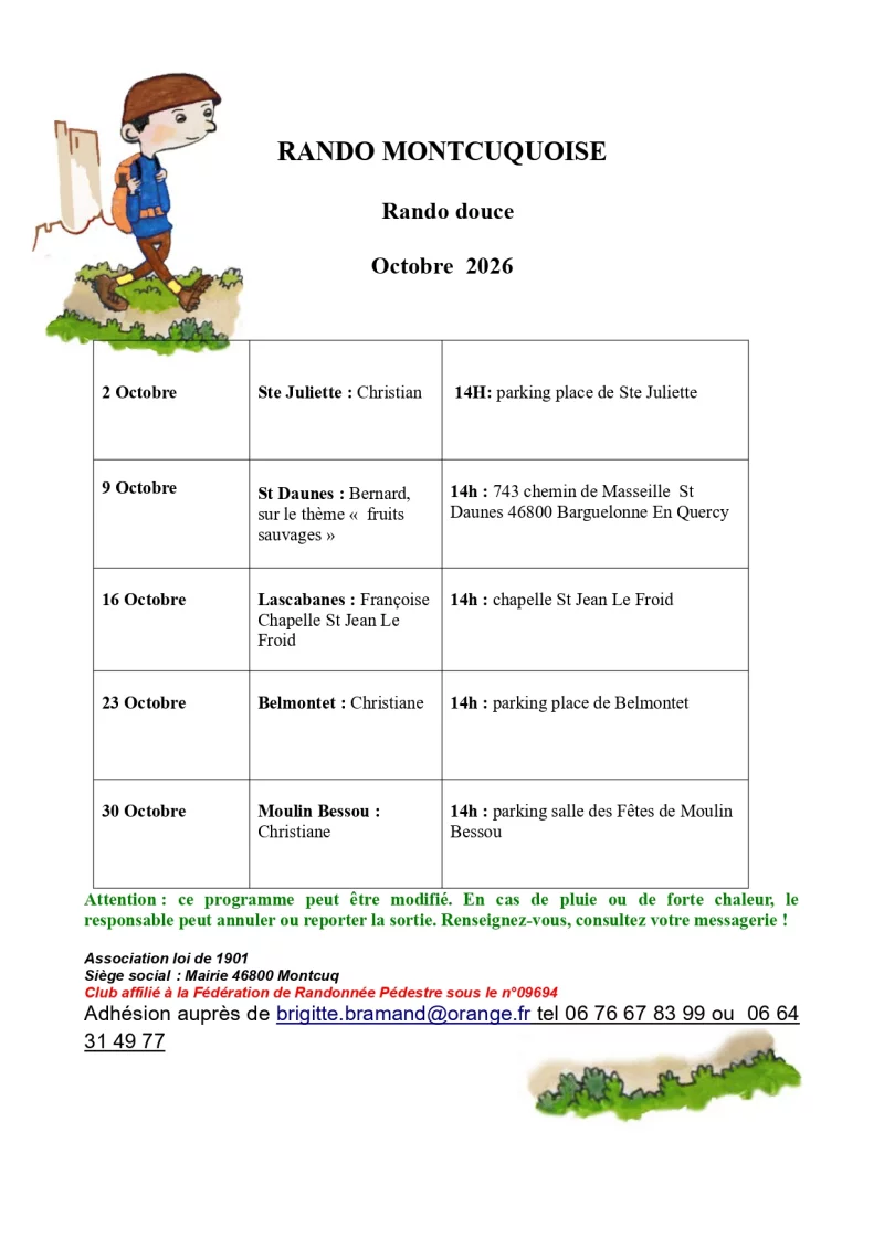 Randonnée douce avec la Rando Montcuquoise
