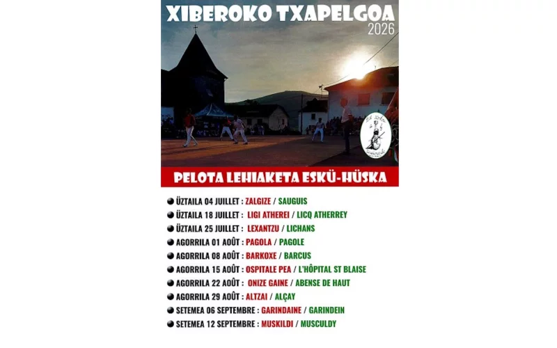 Xiberoko txapelgoa : tournoi de pelote à main nue