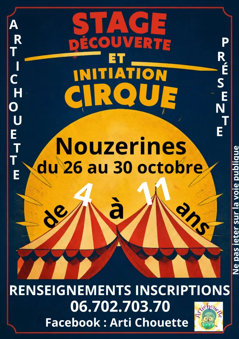 Stage découverte et initiation de cirque
