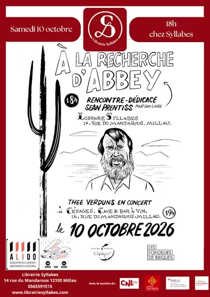 Rencontre littéraire avec l'auteur Sean Prentiss et concert de Thee Verduns - Librairie Syllabes