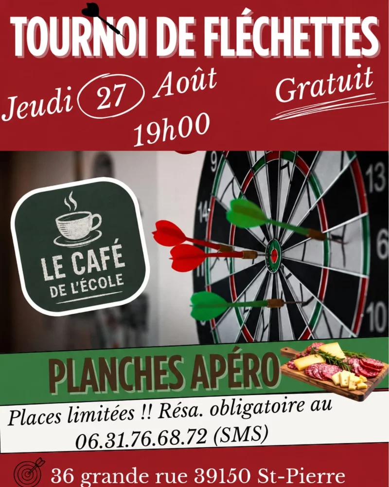 Tournoi de fléchettes au café de l'école