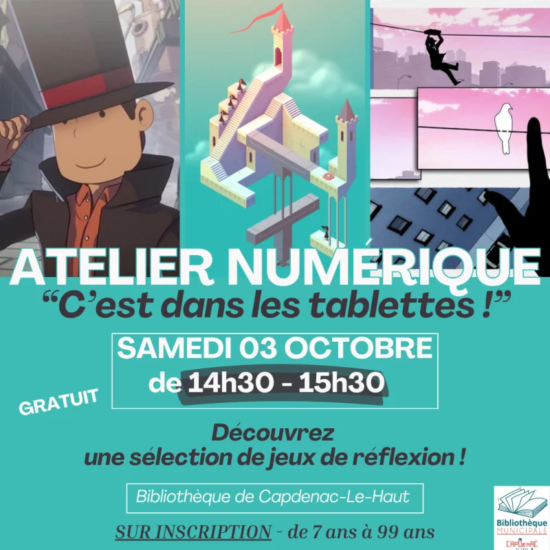 Atelier numérique «C’est dans les tablettes»