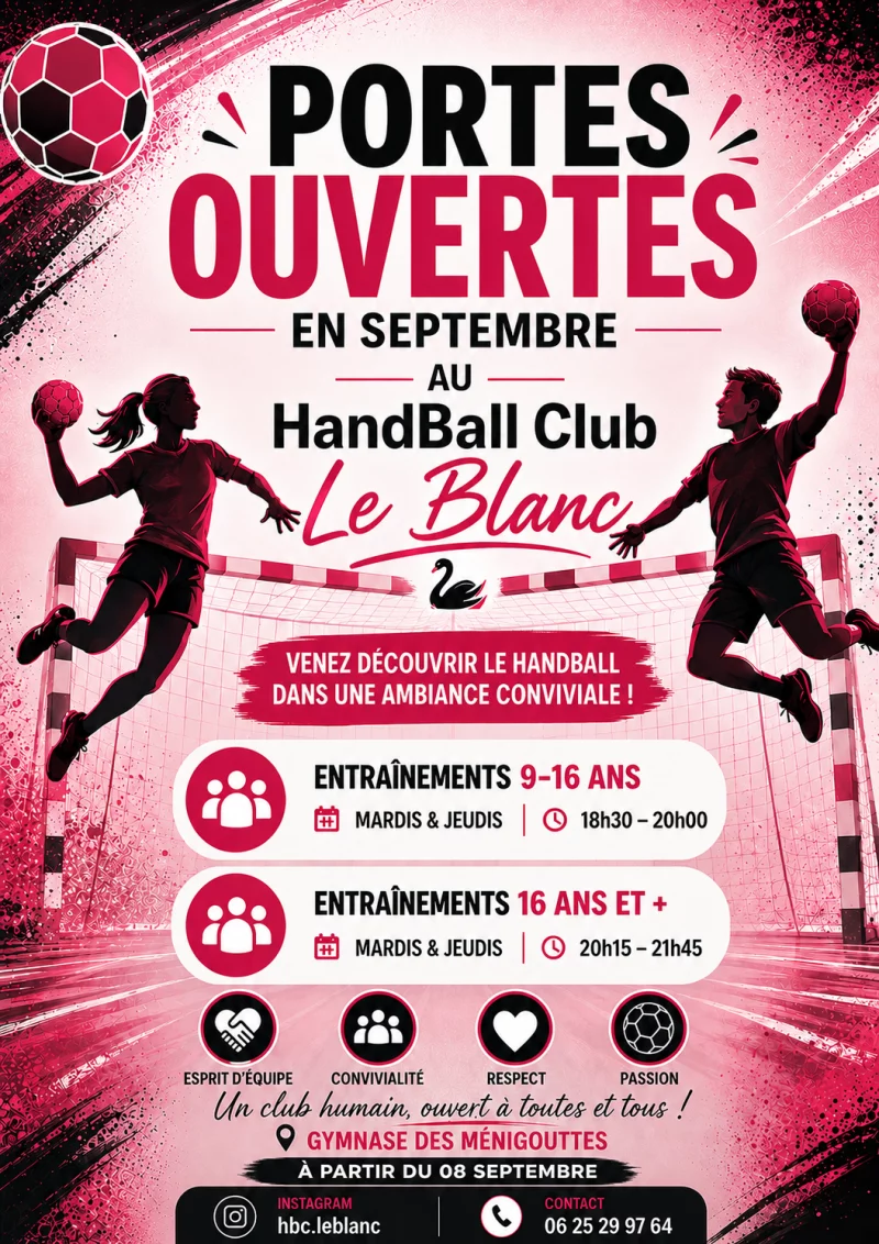 Portes ouvertes aux entraînements de Septembre !