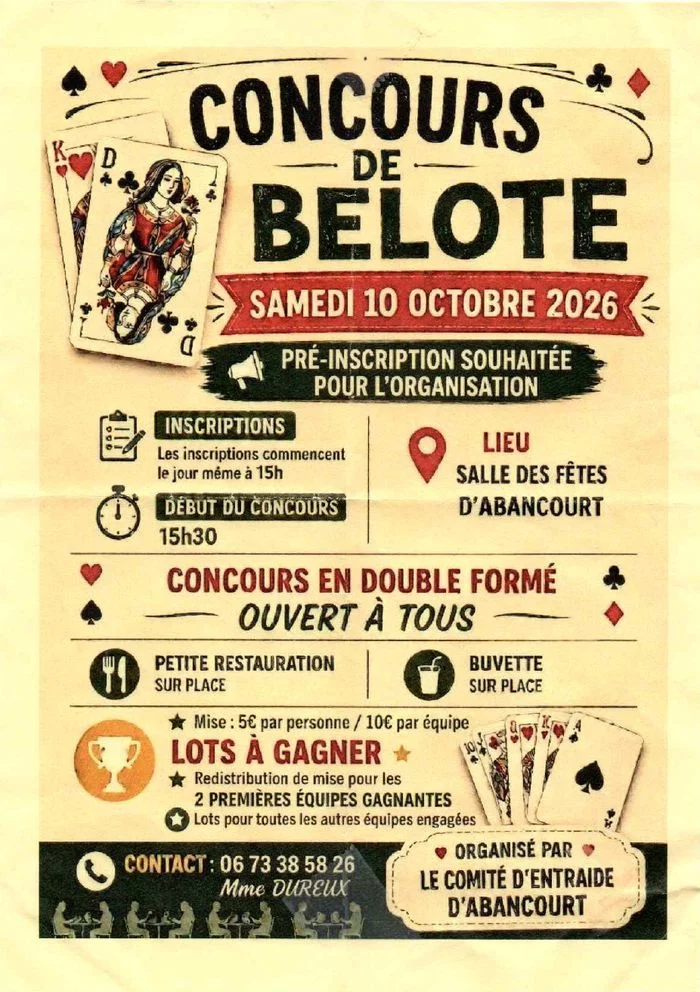 Concours de belote ♠️