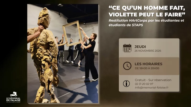 "Ce qu’un homme fait, Violette peut le faire !" : Restitution HArtCorps par les étudiantes et étudiants de STAPS