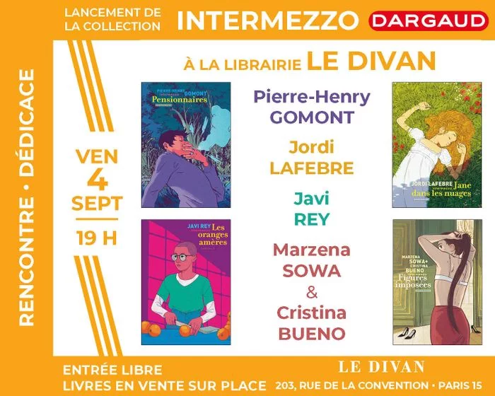 BD : Découvrez Intermezzo-Dargaud avec  - avec Pierre-Henry Gomont, Jordi Lafebre, Javi Rey, Marzena Sowa et Cristina Bueno