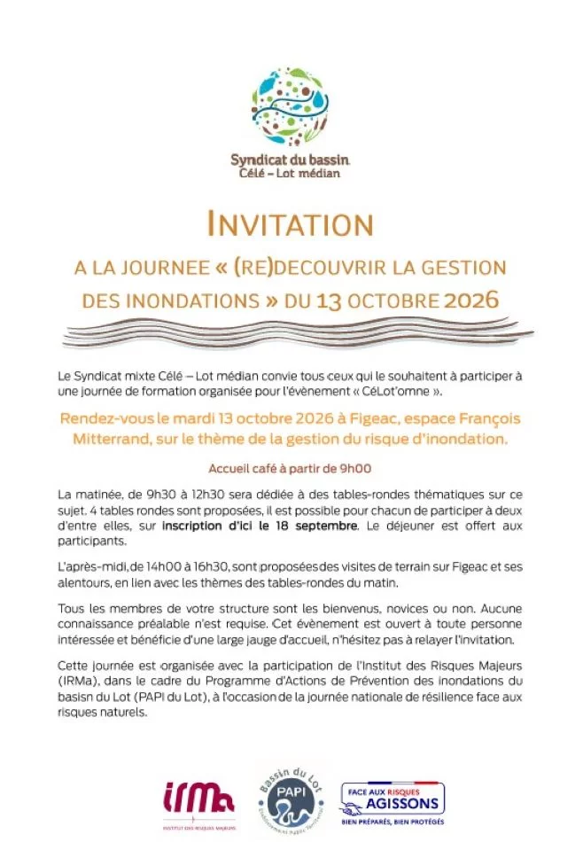 Journée " (re )decouvrir la gestion des inondations " à Figeac