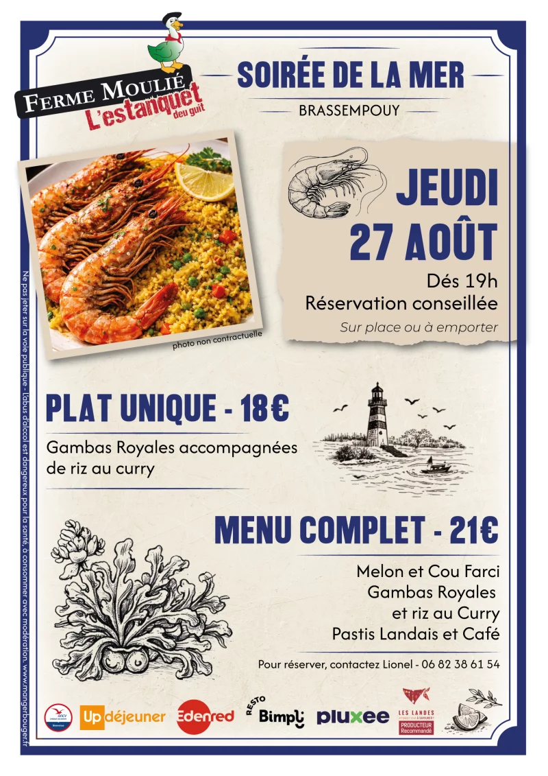 Soirée saveurs de la mer