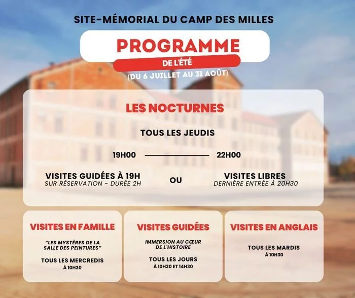 Vacances d'été 2026 au Site-mémorial du Camp des Milles