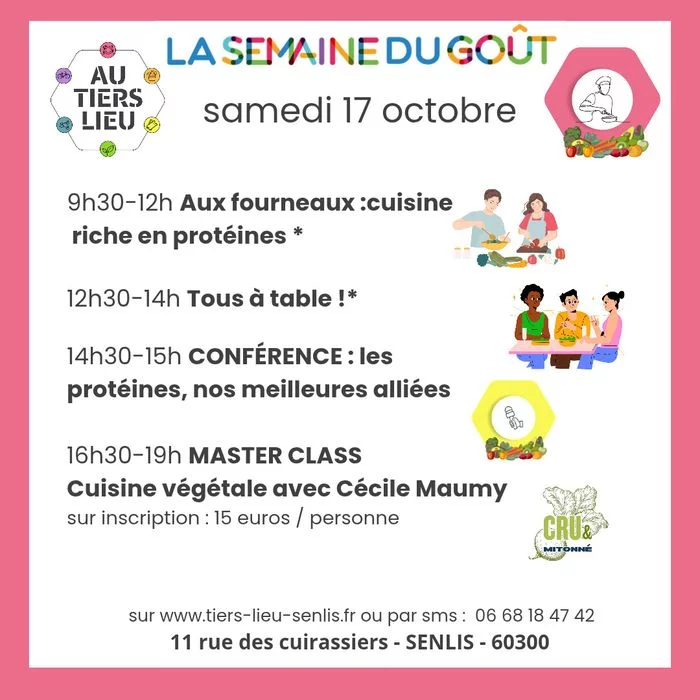 Activités proposées par le tiers lieu pour le samedi 17 octobre