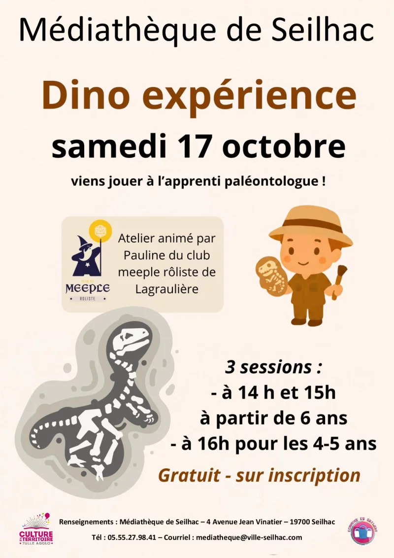 Médiathèque : Dino expérience