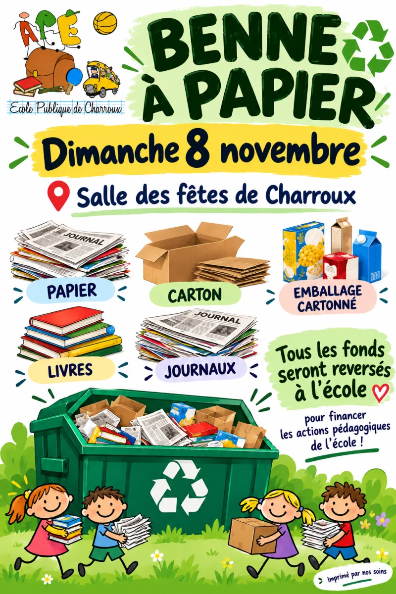 Benne à papier et carton