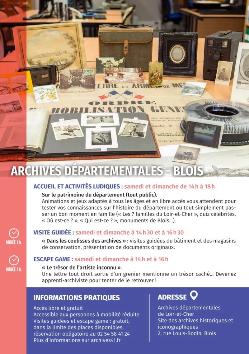 Journées Européennes du Patrimoine aux archives de Blois