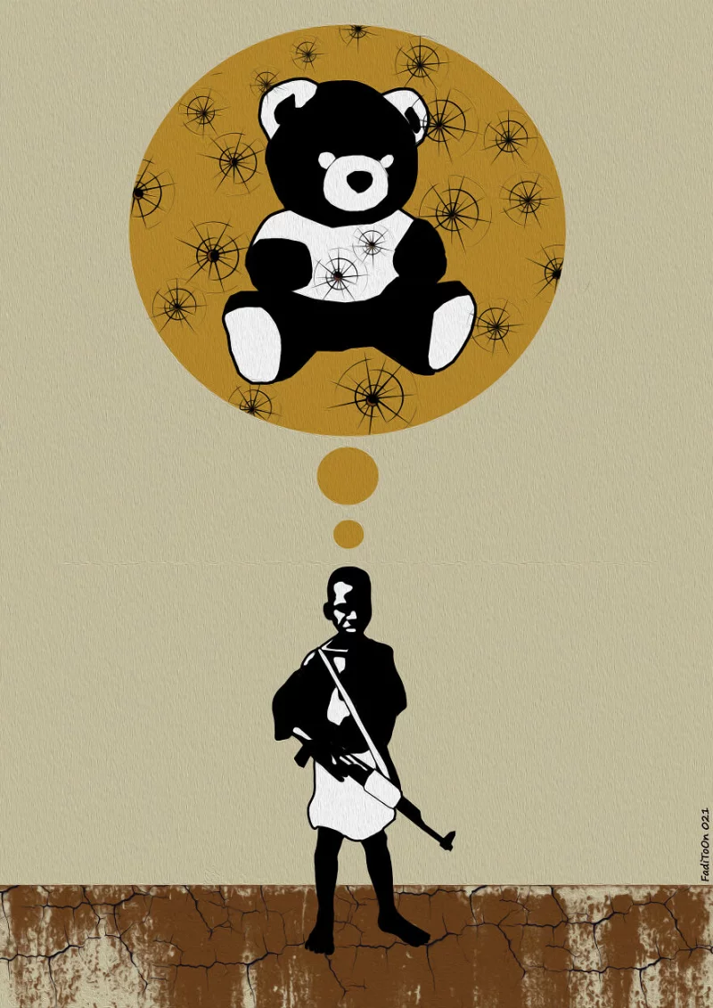 Exposition de dessins de presse sur les enfants et la guerre / 7e édition du festival Foutez-nous la Paix !