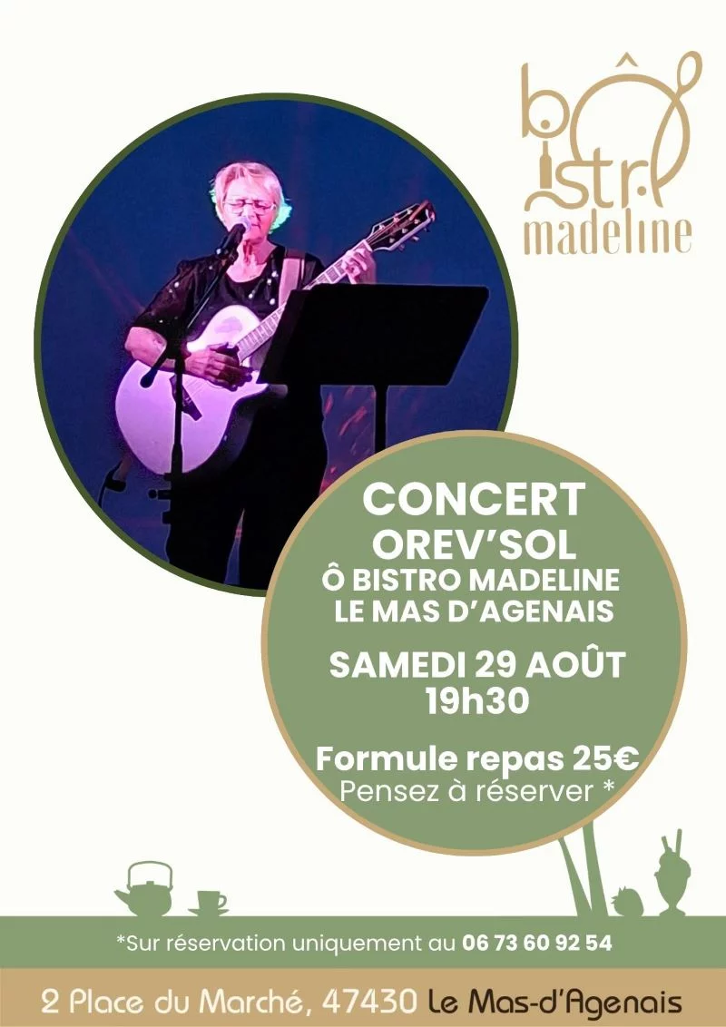 Concert Ô Bistro Madeline - Orev'Sol