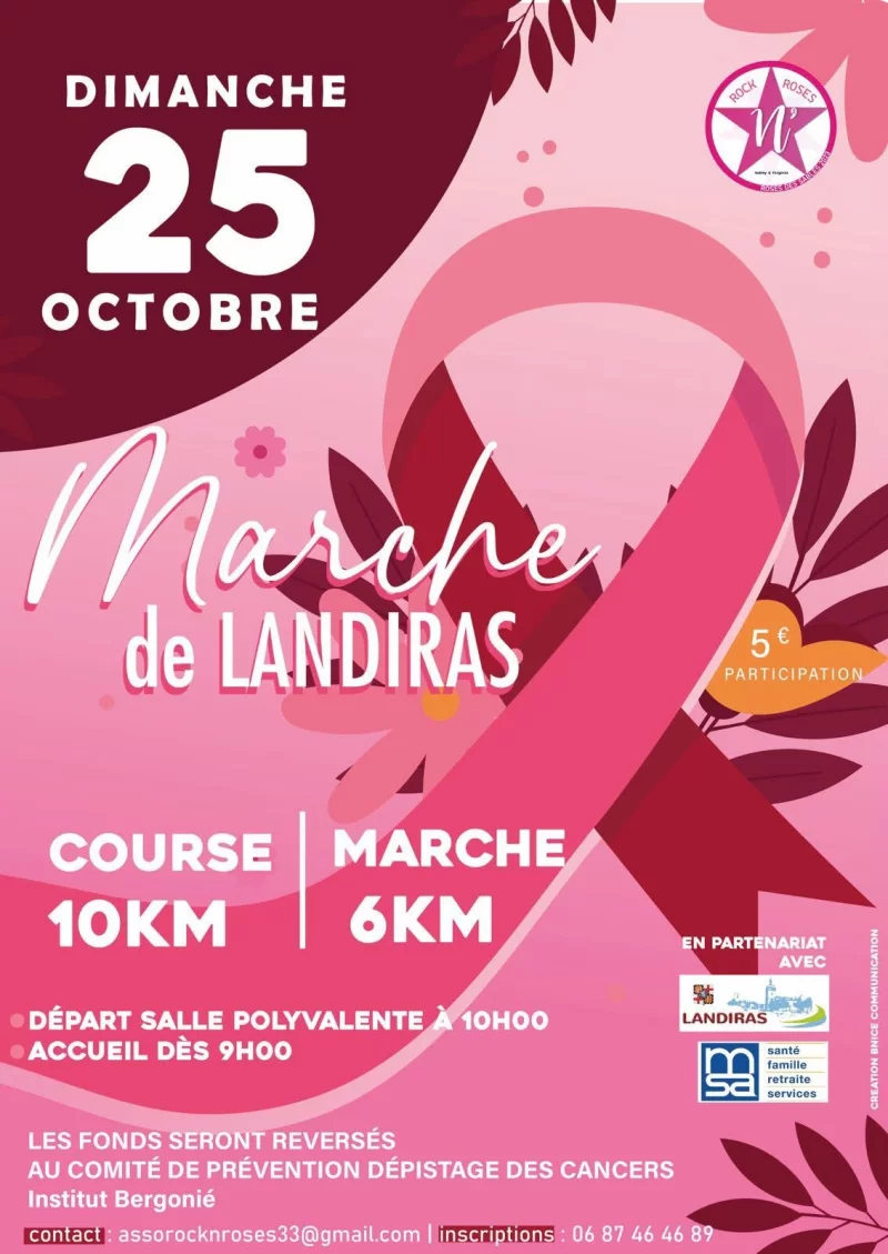Marche Octobre Rose à Landiras