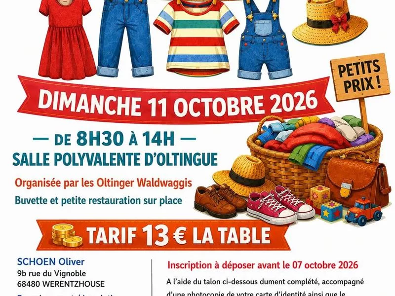 Bourse aux vêtements et jouets de puériculture