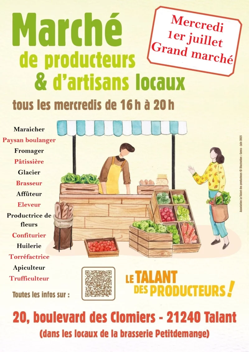 Grand marché mensuel de producteurs et artisans locaux