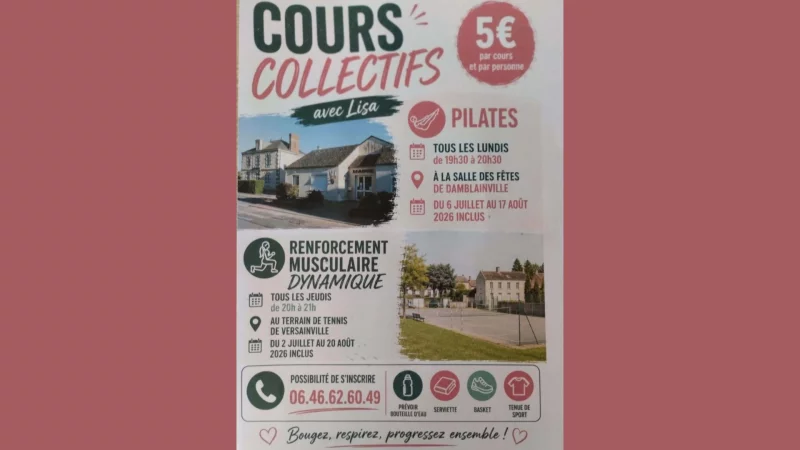 Cours collectifs de sport avec Lisa