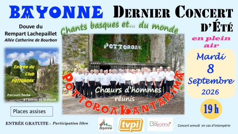 Concert d'été en plein air avec chants basques au Club Pottoroak