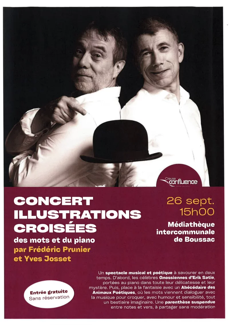 Concert illustrations croisées des mots et du piano