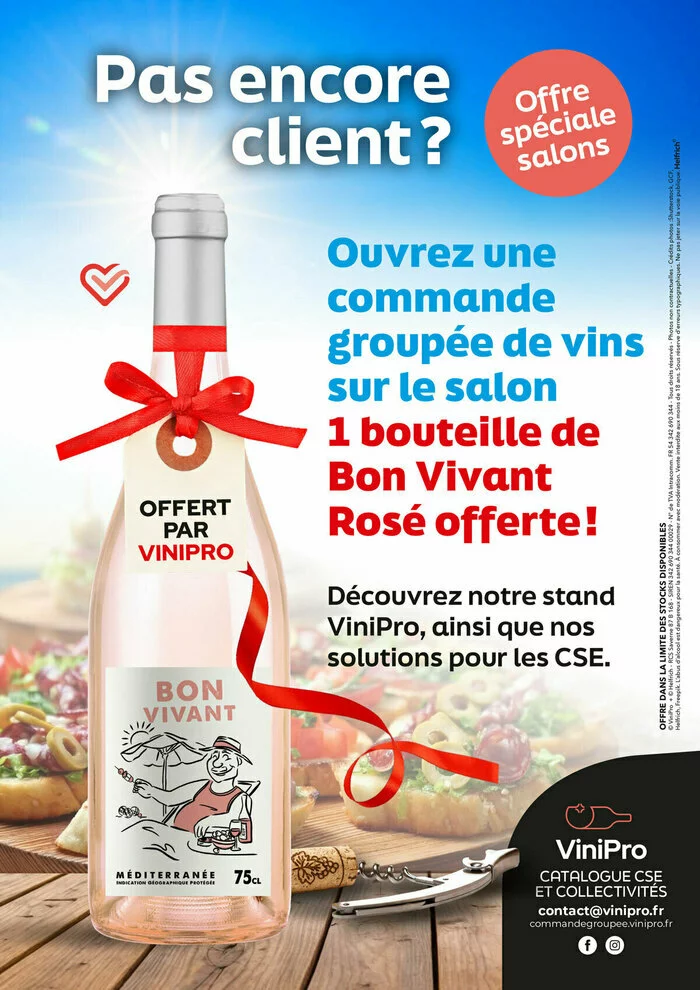 Nouveaux clients : votre Rosé Bon Vivant offert !
