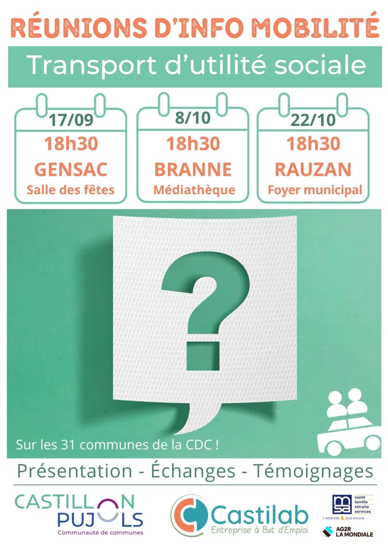 Réunions d'info Transport Solidaire
