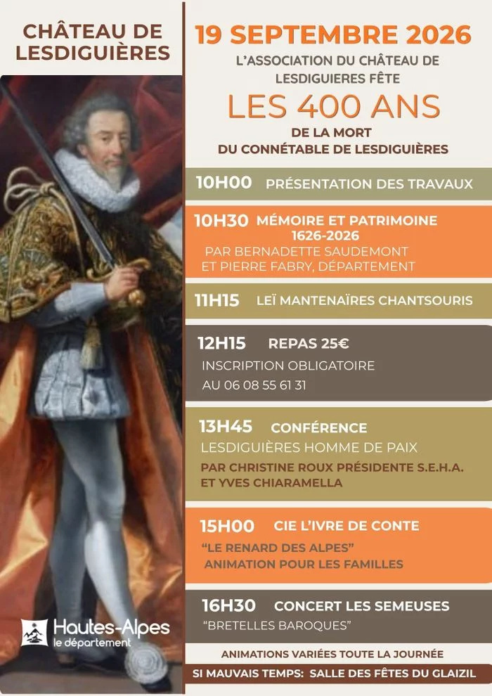Fête pour l'anniversaire de la mort du duc de Lesdiguières
