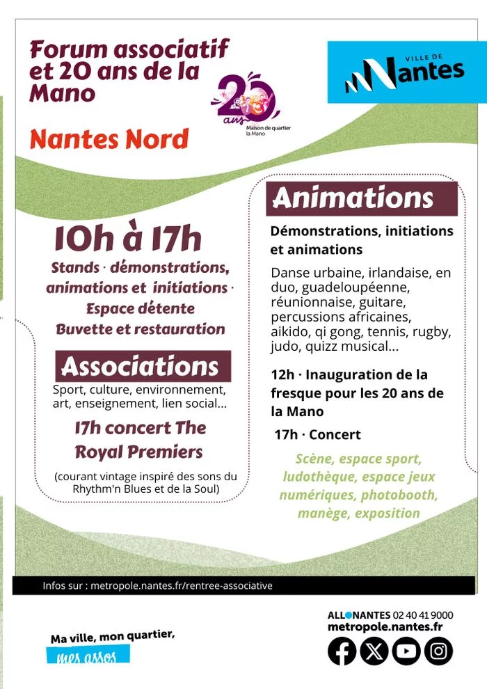 Forum des associations, 20 ans de la maison de quartier La Mano et inauguration de la fresque