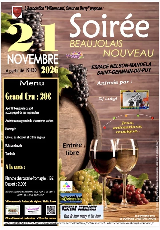 SOIRÉE À THÈME - Beaujolais Nouveau