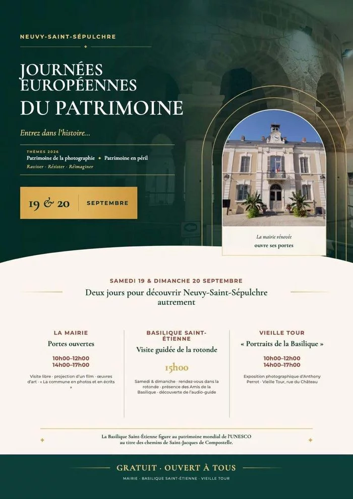 Journées européeennes du patrimoine à Neuvy-Saint-Sépulchre