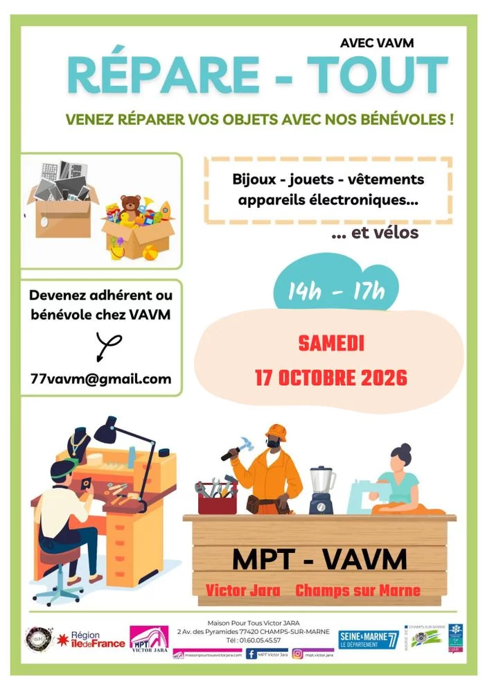 Répare-Tout       MPT Victor Jara     Champs sur Marne