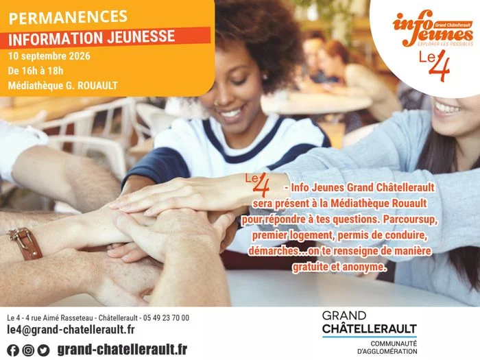Permanences Info Jeunesse à la Médiathèque Rouault