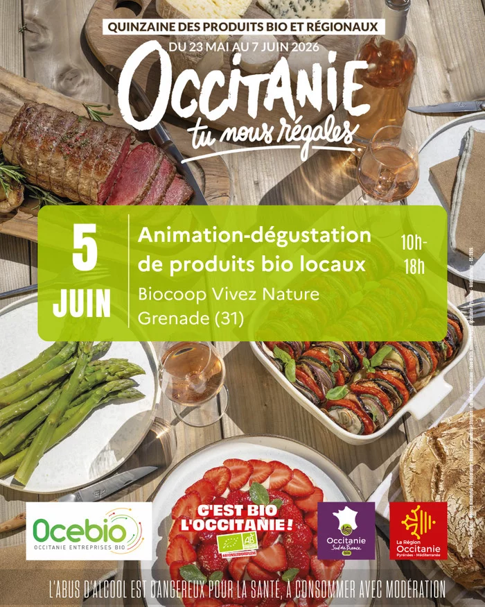 Animation-dégustation à BIOCOOP VIVEZ NATURE Grenade
