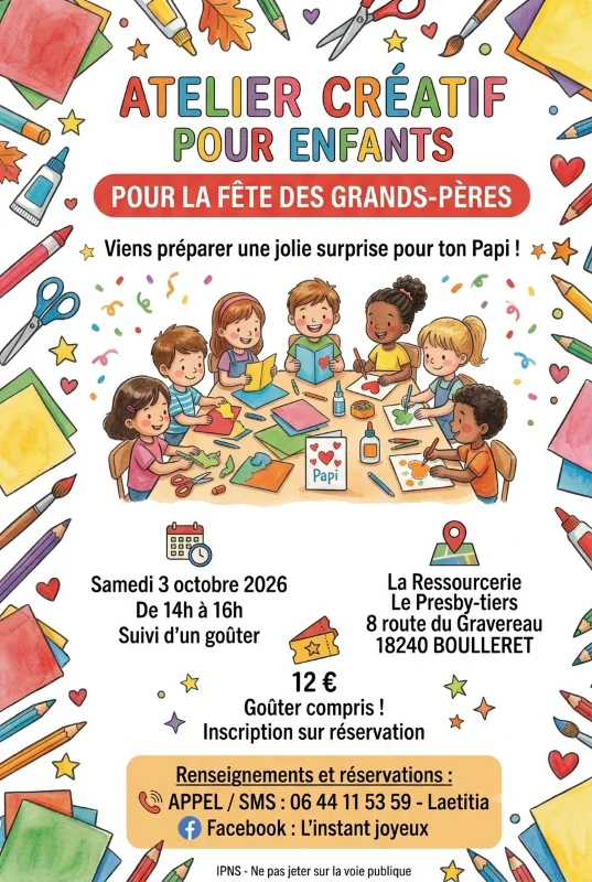 Atelier créatif pour enfants pour la fête des grands-pères