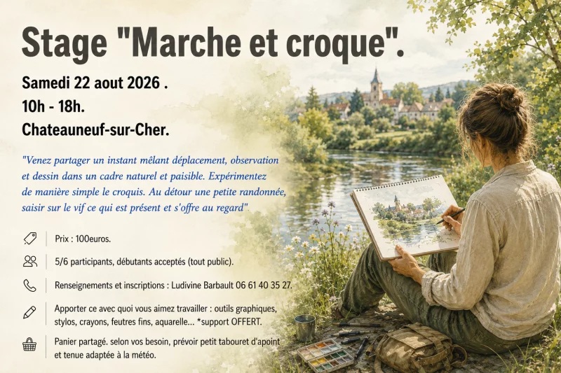 Stage "Marche et croque" Châteauneuf-sur-Cher
