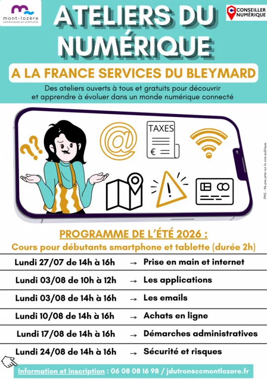 LES ATELIERS DU NUMÉRIQUE : DÉBUTANT SMARTPHONE ET TABLETTE