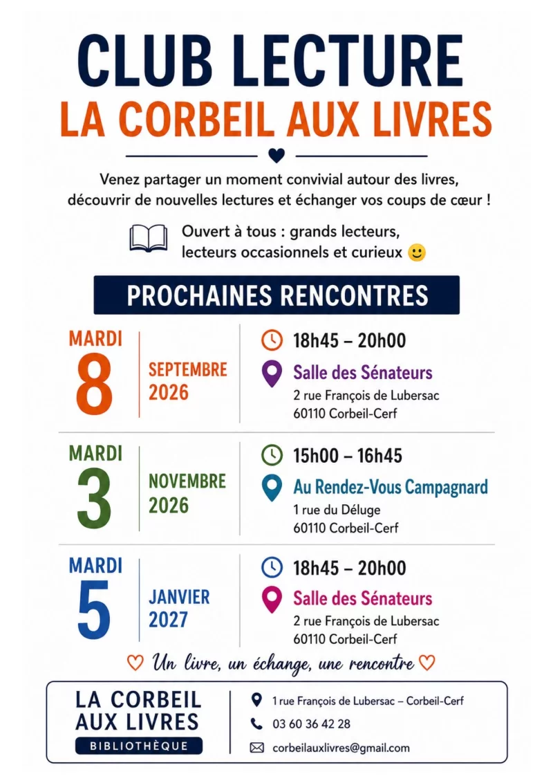Club lecture - La Corbeil aux Livres