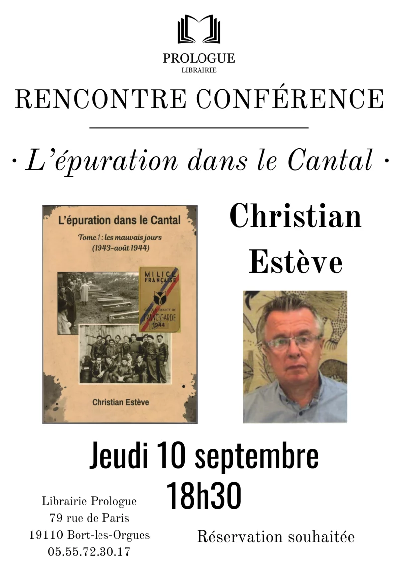 Rencontre Conférence - Christian Estève - L'épuration dans le Cantal