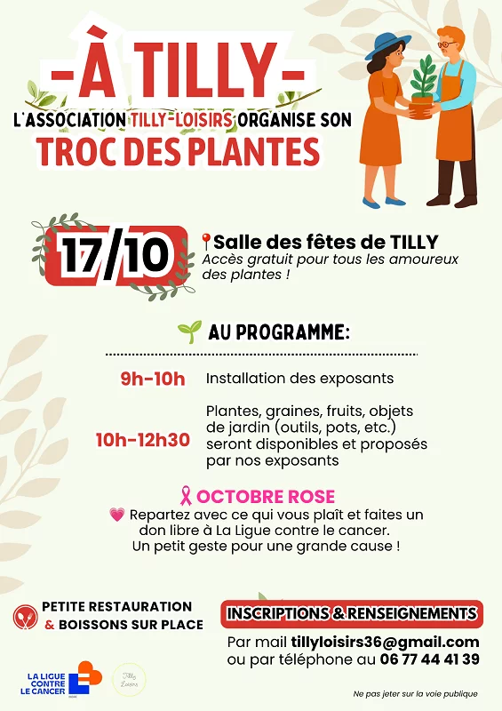 Troc des plantes et octobre rose