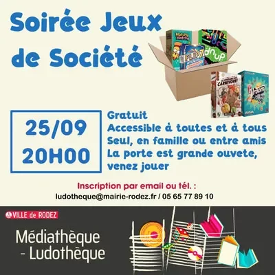 Soirée jeux à la Ludothèque de Rodez