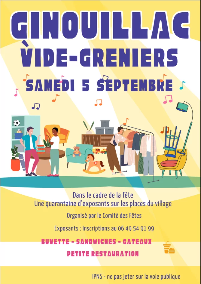 Vide-grenier à Ginouillac