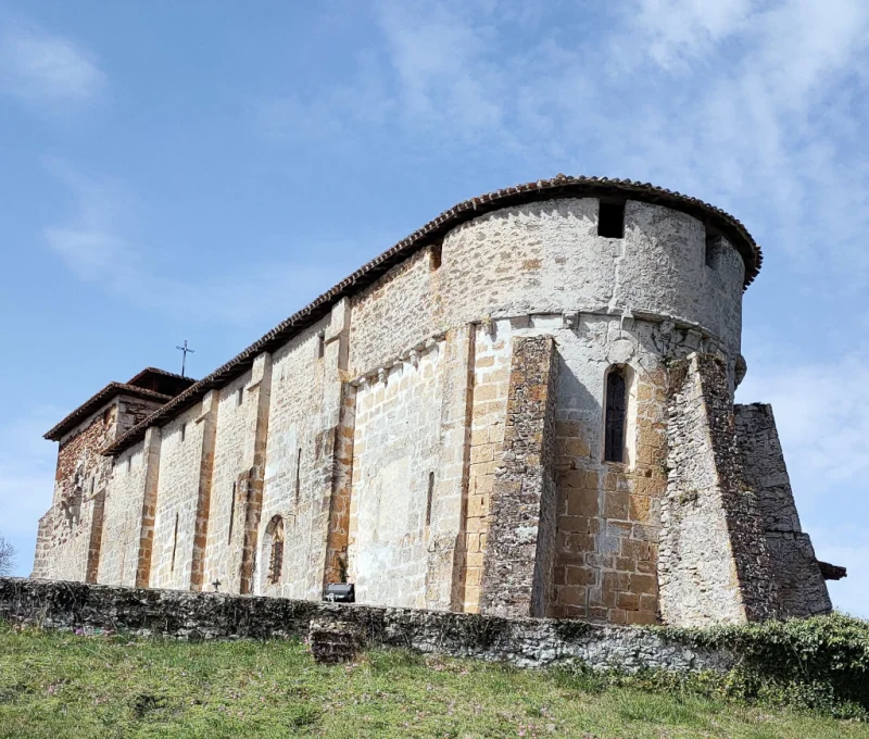 Visite de l'église fortifiée de Lesgor