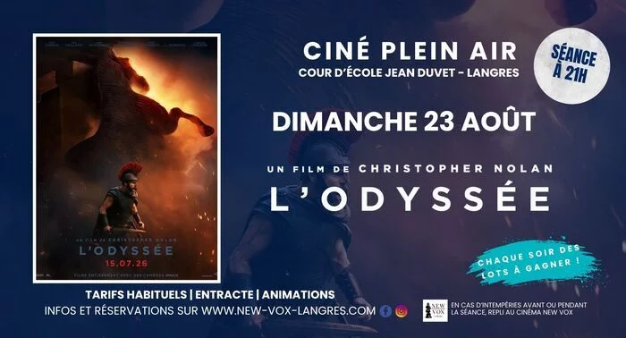 Ciné Plein Air : "L'odysée : Ulysse ? Quelle odysée !"  Soirée de clôture