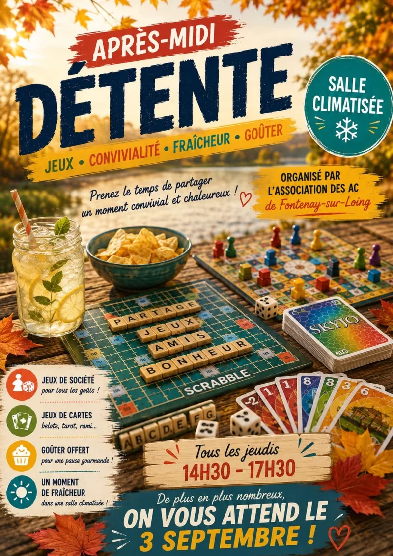 Après-midi activités détente