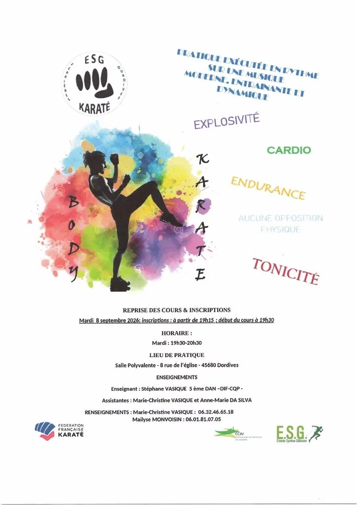 Reprise des cours de Body Karaté - ESG Karaté
