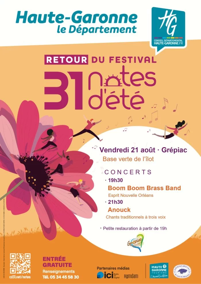 Festival 31 Notes d'Eté I Concerts : Boom Boom Brass Band & Anouck