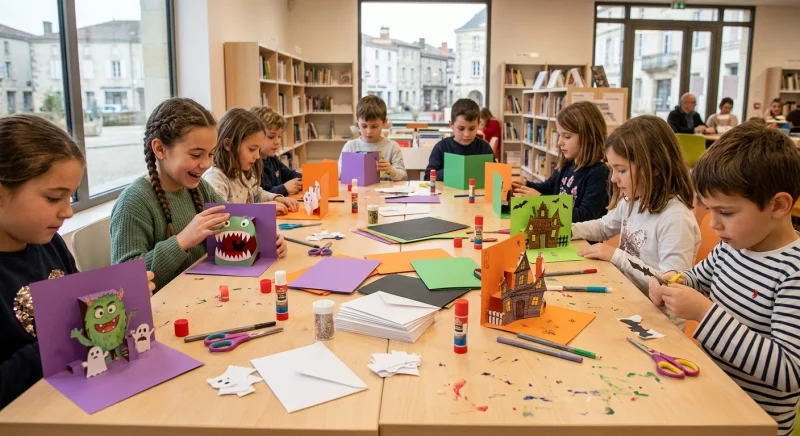 Carte dépliante d'horreur - Atelier pour enfants