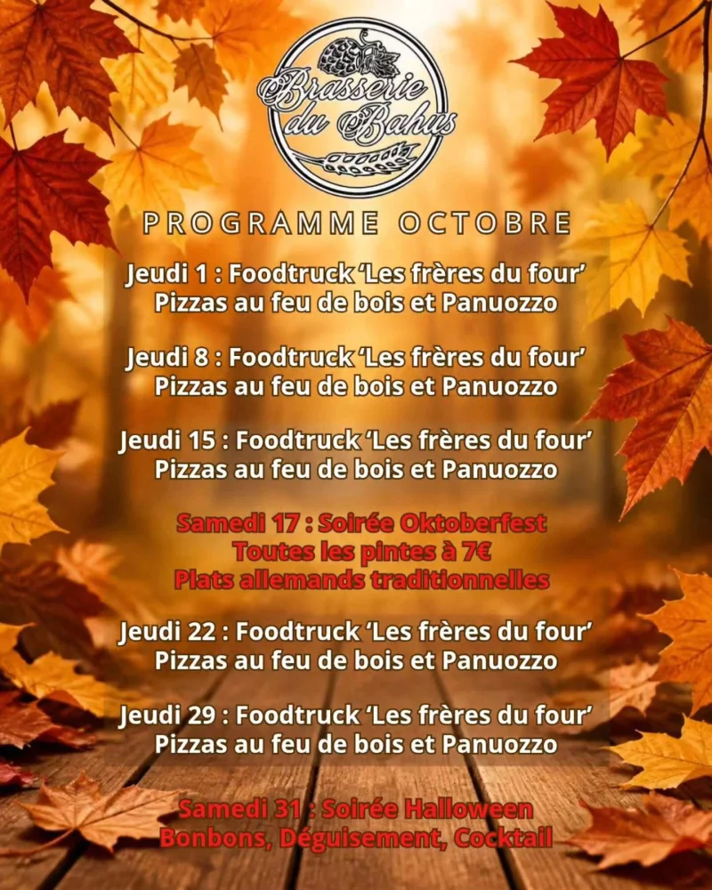 Soirée Halloween à la Brasserie du Bahus