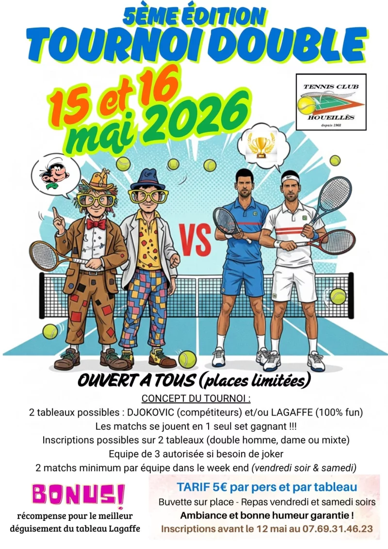 Tournoi tennis double - 5° édition